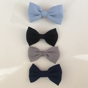 Set of 4 Mini Bow Clips